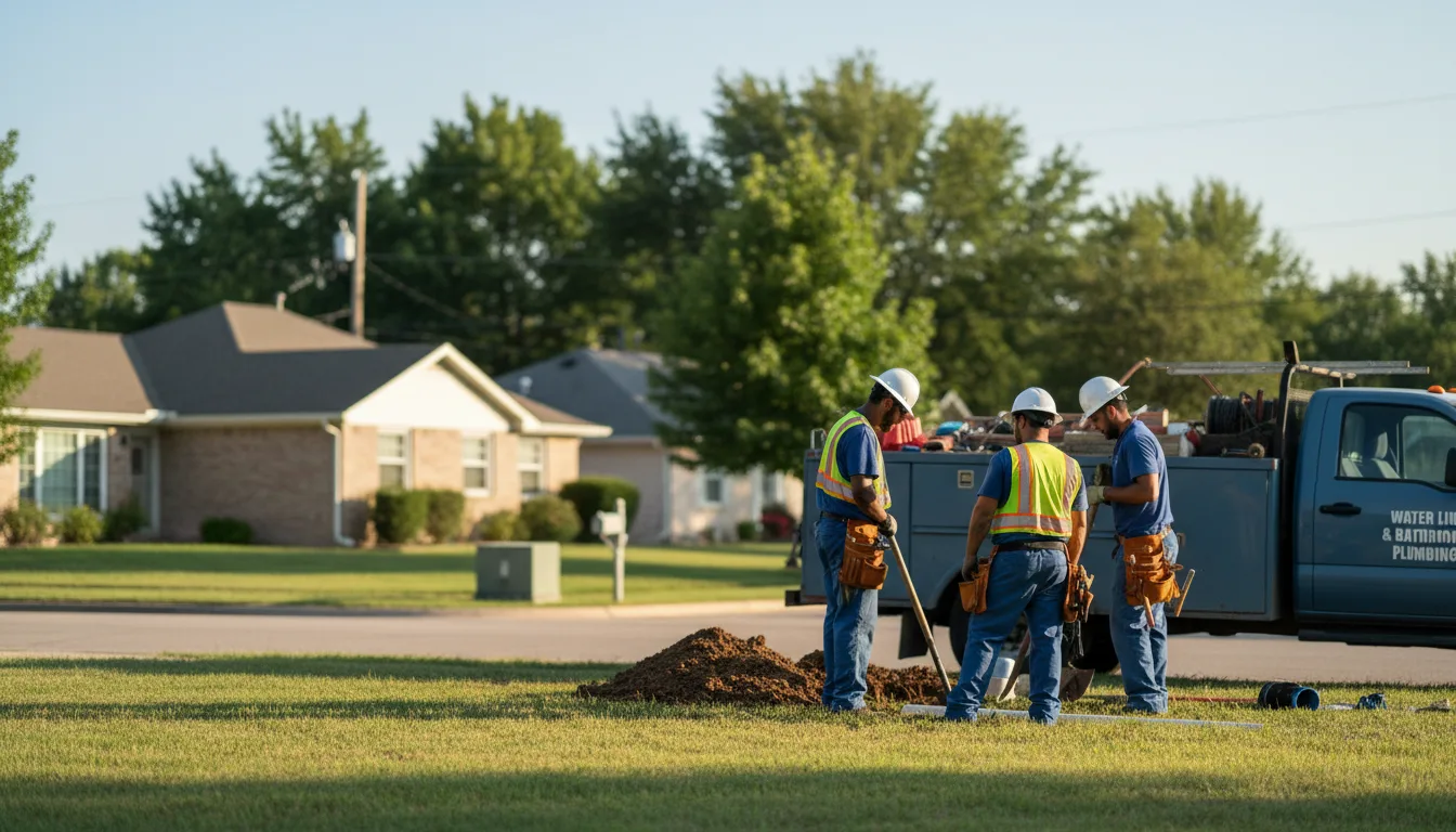 Residential water line and bathroom plumbing service in Bloomington, WI